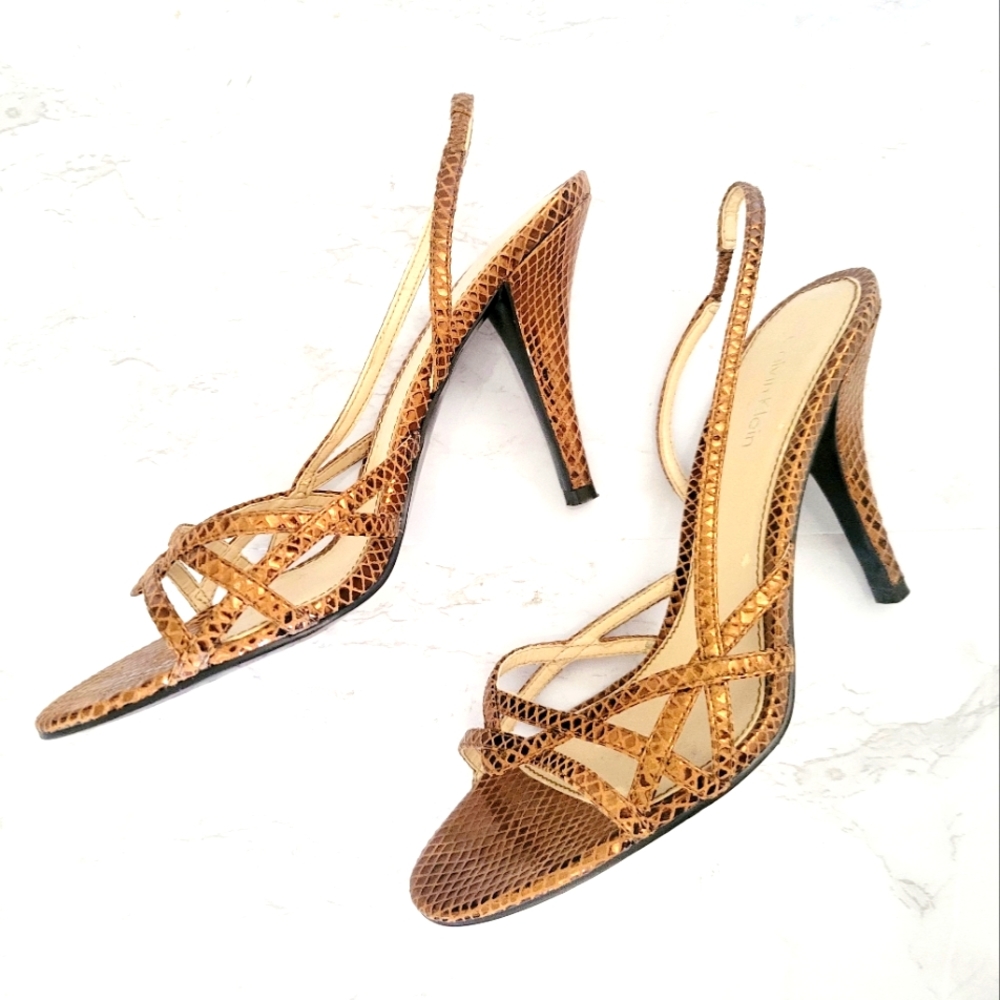 Calvin Klein Rochelle Copper Strappy Heels